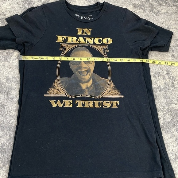 Lot of 2 James Franco Graphic T Shirts Tees Black Short Sleeve Sz M - Picture 11 of 12